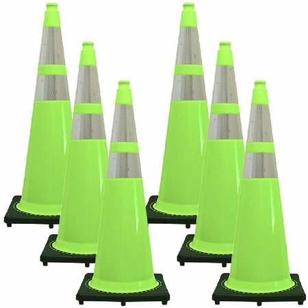MUEBLES PARA EL HOGAR 36 in. Safetygreen Reflective Cones, 6PK MU3969504